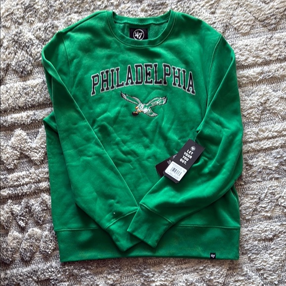 47 Green Crewneck Sweater with Collegiate Style - Picture 1 of 1